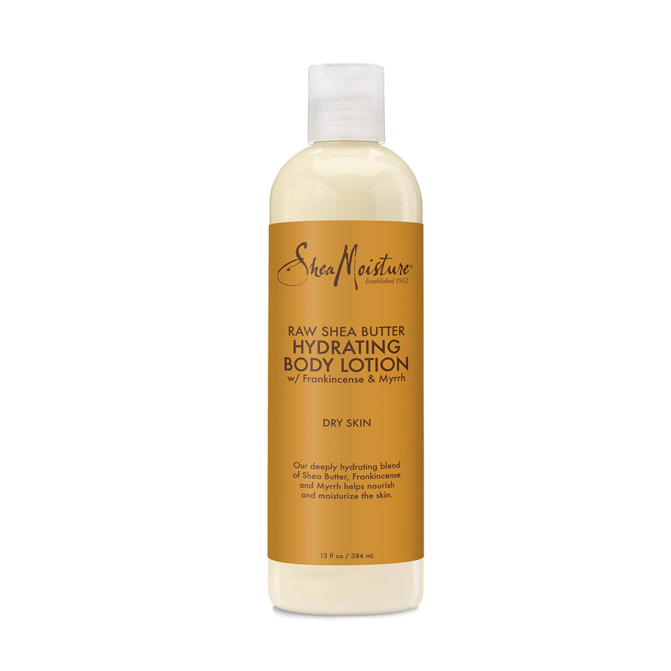 Shea Moisture front packaging showing bottle and benefit of deep hydration