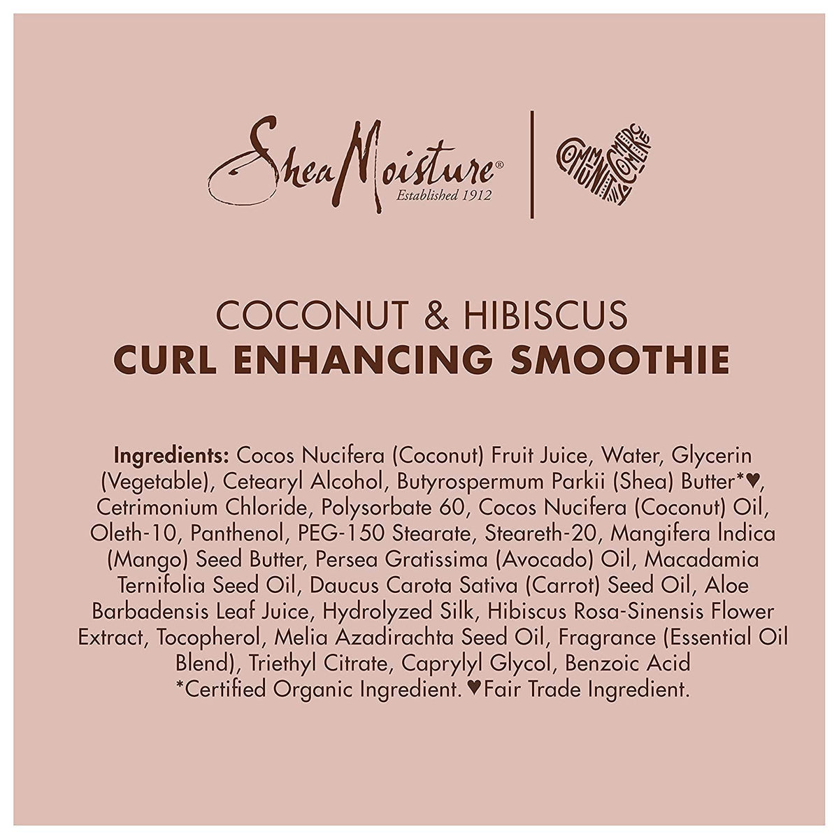 Shea Moisture jar next to a hand for scale indicating 12 oz supply benefit