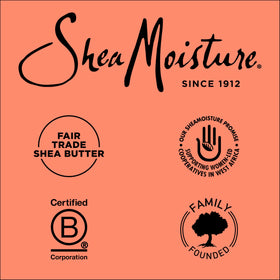 Shea Moisture bottle in hand demonstrating 24 fl oz size and value