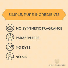 Shea Radiance jar on bathroom vanity showing everyday routine and self-care benefit