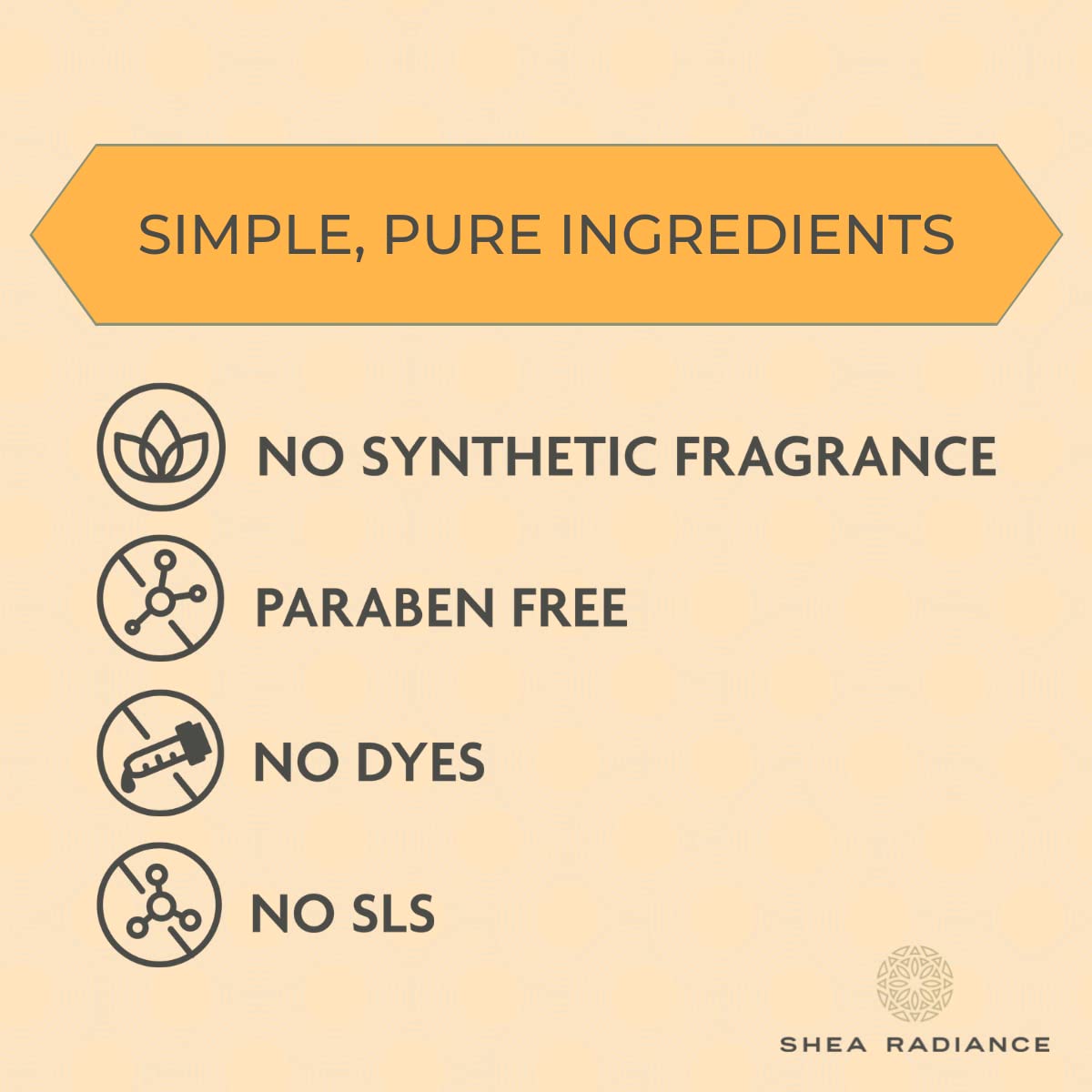 Shea Radiance jar on bathroom vanity suggesting nightly routine and relaxation benefit