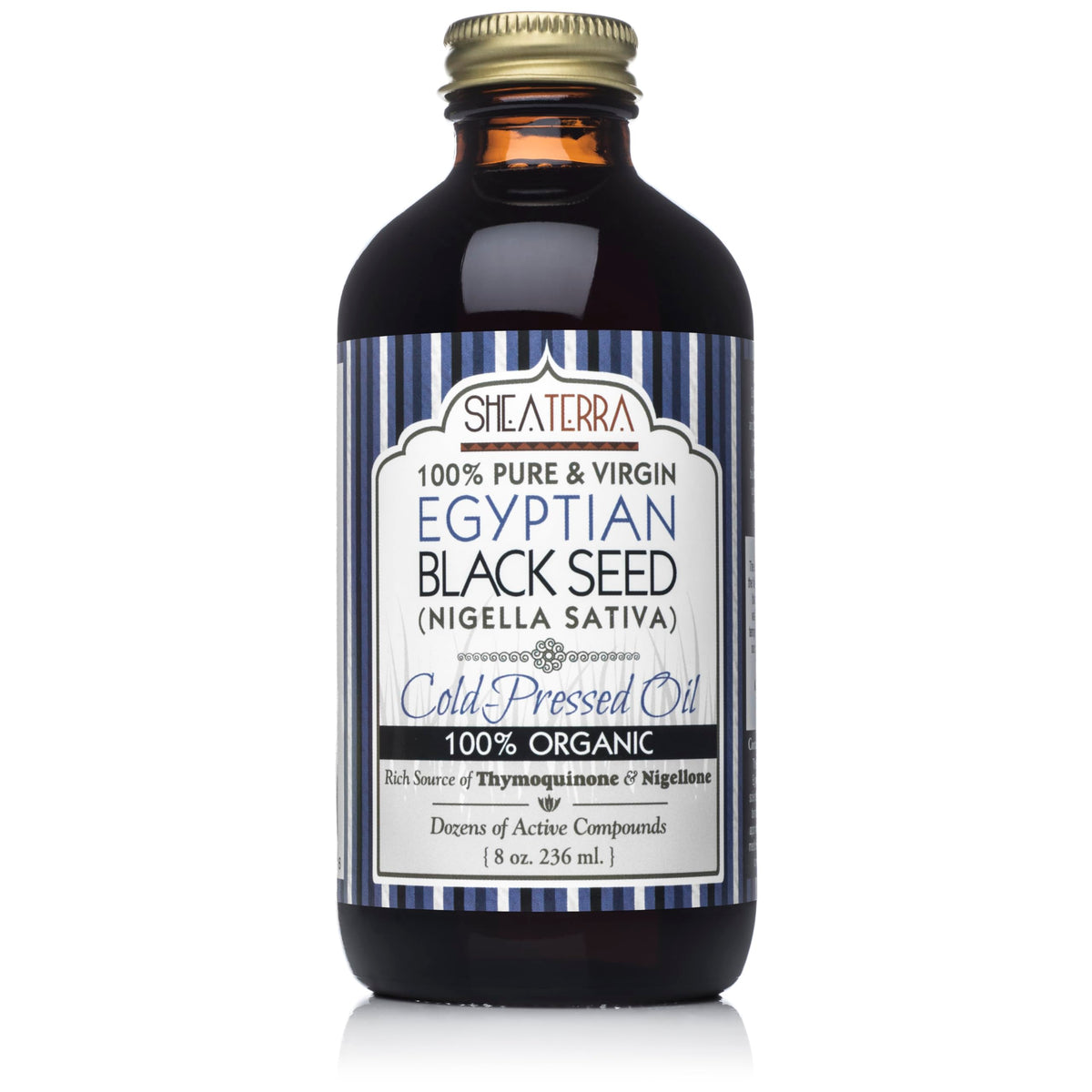 Shea Terra Organics front bottle view showing label and 8 oz size for easy identification and trust