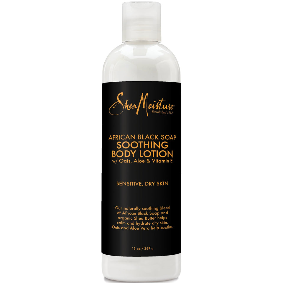 SheaMoisture front packaging showing 13 oz bottle and clear branding for easy identification
