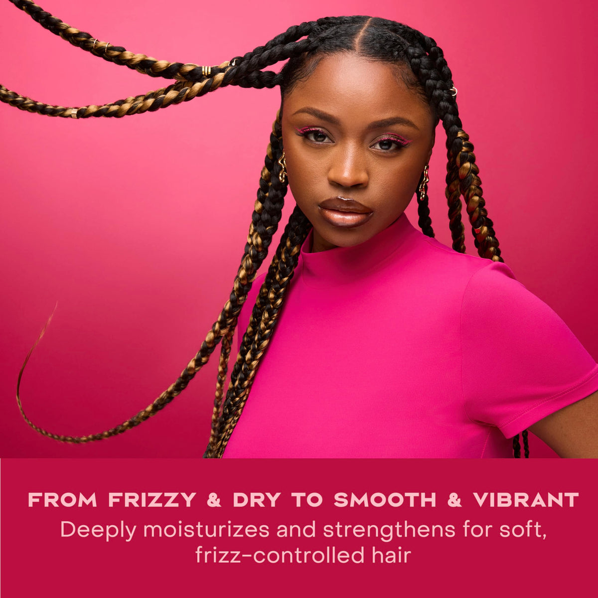 Shea Moisture applied to wet hair in hand for improved detangling