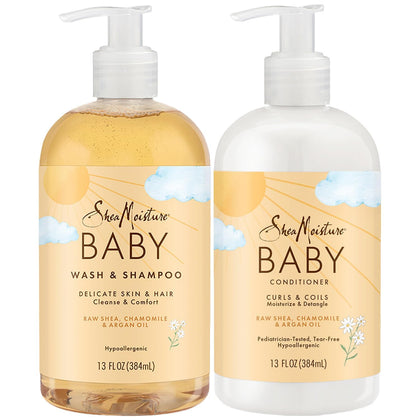 SheaMoisture front packaging showing baby essentials set and gift-ready presentation