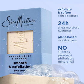 SheaMoisture close-up of soap texture highlighting oatmeal exfoliant