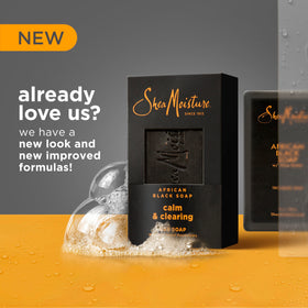 SheaMoisture close-up of bar texture highlighting creamy shea emulsion