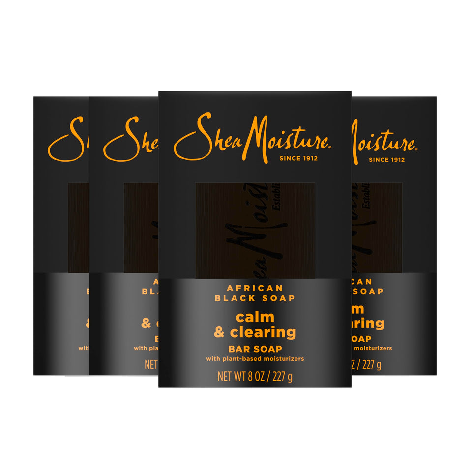SheaMoisture front packaging showing product benefits and calming design