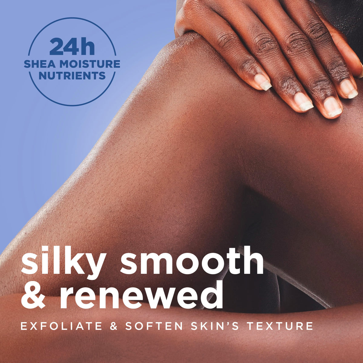 SheaMoisture bar beside hand for size comparison and portability benefit