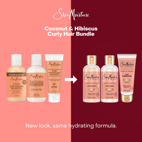 SheaMoisture before and after curls showing reduced frizz and better definition