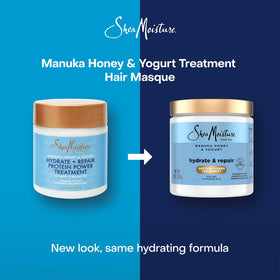 SheaMoisture before and after showing reduced frizz and smoother hair