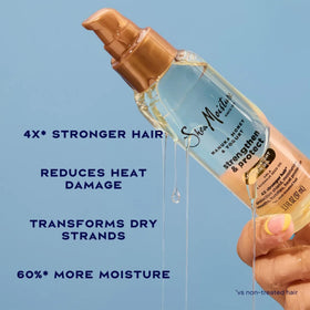 SheaMoisture before and after hair showing reduced breakage and smoother strands