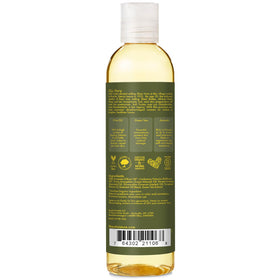 SheaMoisture close-up of label highlighting ingredients and clean formulation benefit
