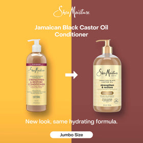 SheaMoisture ingredient label close-up highlighting castor oil and shea