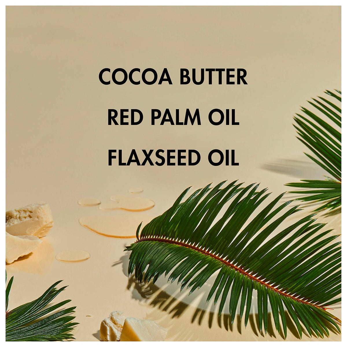 SheaMoisture label close-up highlighting natural ingredient callouts
