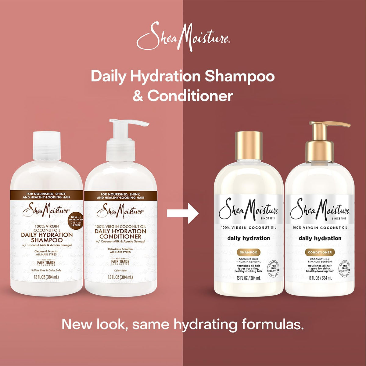 SheaMoisture coconut and shea butter flatlay suggesting natural ingredients and nourishment