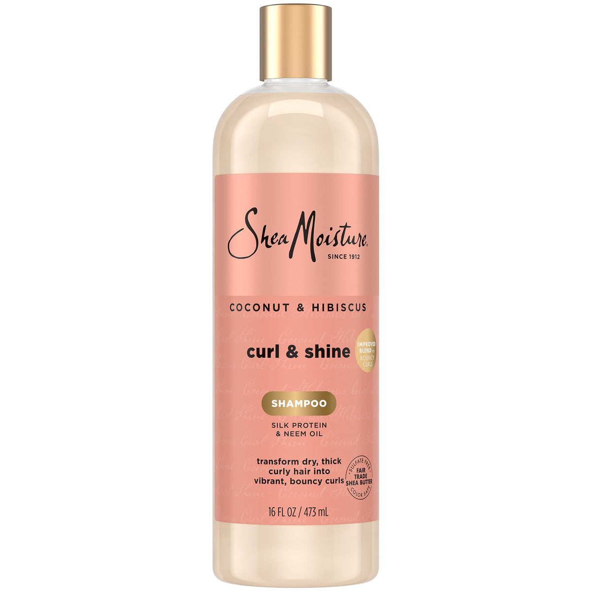 Shea Moisture front bottle view showing label and curl-focused benefits
