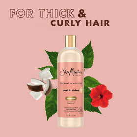 Shea Moisture ingredient label showing shea, coconut, and hibiscus details