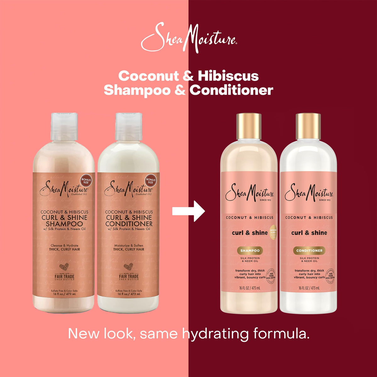 SheaMoisture duo styled in a bathroom lifestyle scene promoting daily use