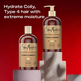 SheaMoisture conditioner close-up showing smooth texture for detangling benefits
