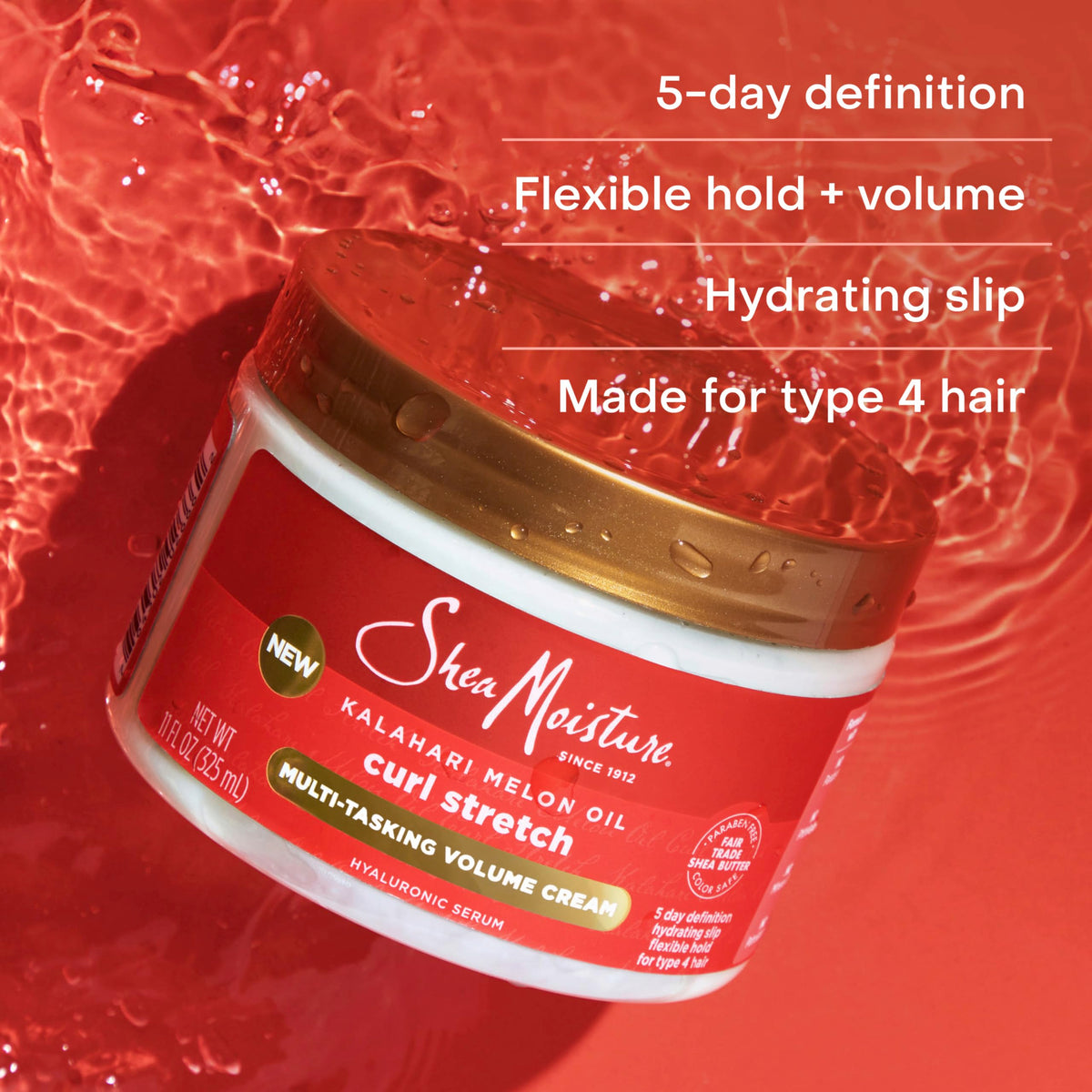 SheaMoisture applying cream on hand to show spreadability benefit