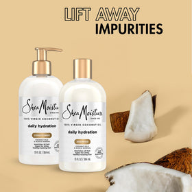 SheaMoisture creamy shampoo lather texture demonstrating gentle cleansing and moisture