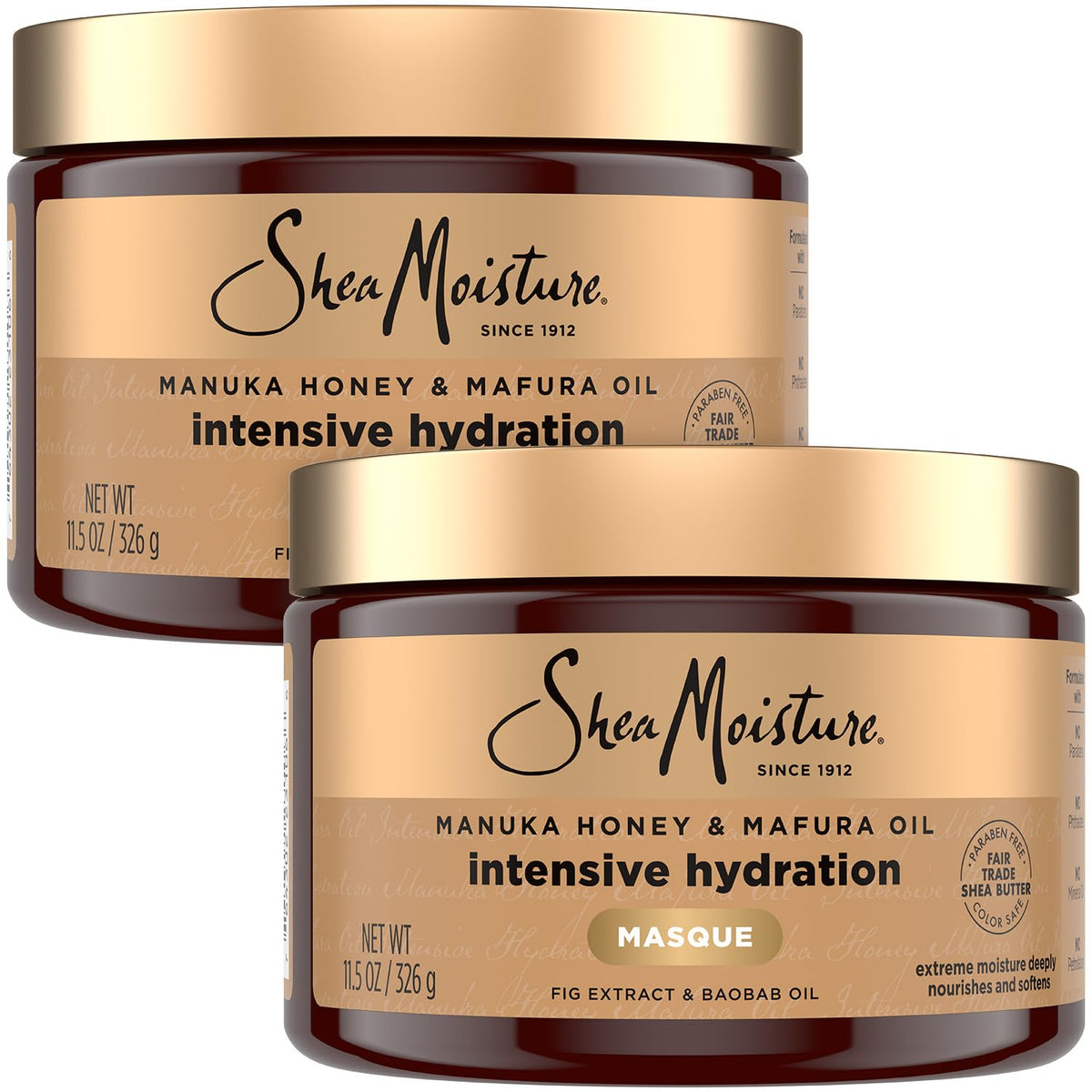 Shea Moisture front jar packaging showing product and brand benefit