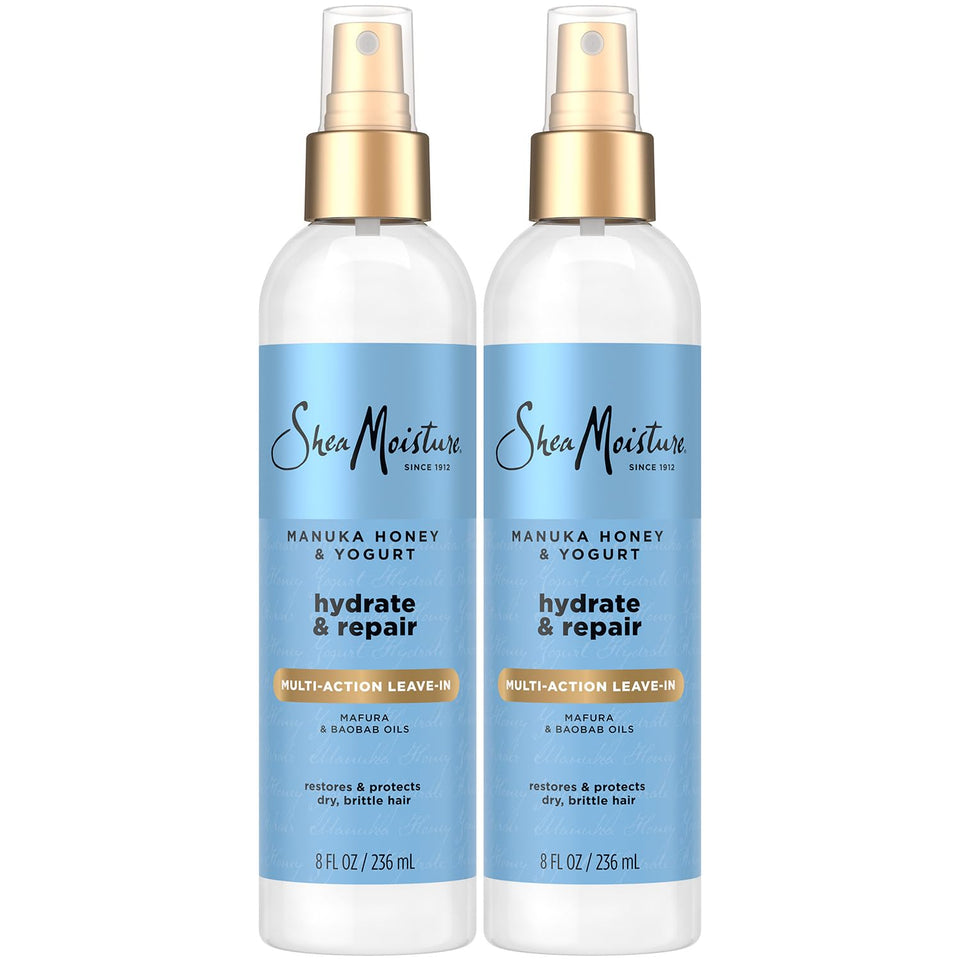 SheaMoisture front packaging showing manuka honey and yogurt benefits