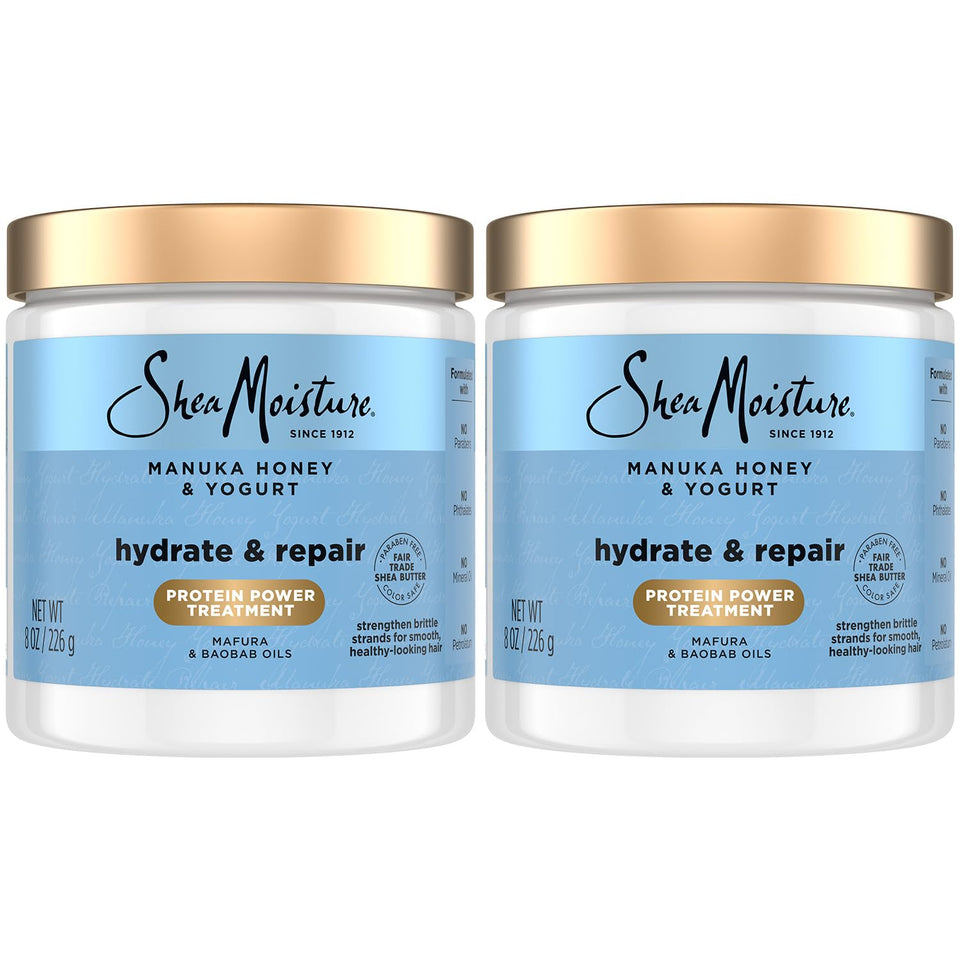SheaMoisture front packaging showing Manuka Honey & Yogurt benefits