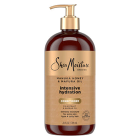 Shea Moisture front packaging showing 24oz bottle and benefits