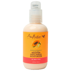 SheaMoisture front packaging showing papaya vitamin C moisturizer and benefit