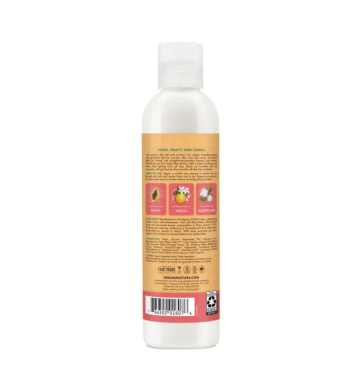 Shea Moisture applied to damp curls demonstrating frizz control