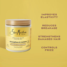 Hand holding SheaMoisture 20 oz bottle to show scale and convenience for home use