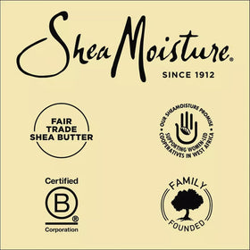 Shea Moisture used in shower routine showing soothing peppermint and scalp care