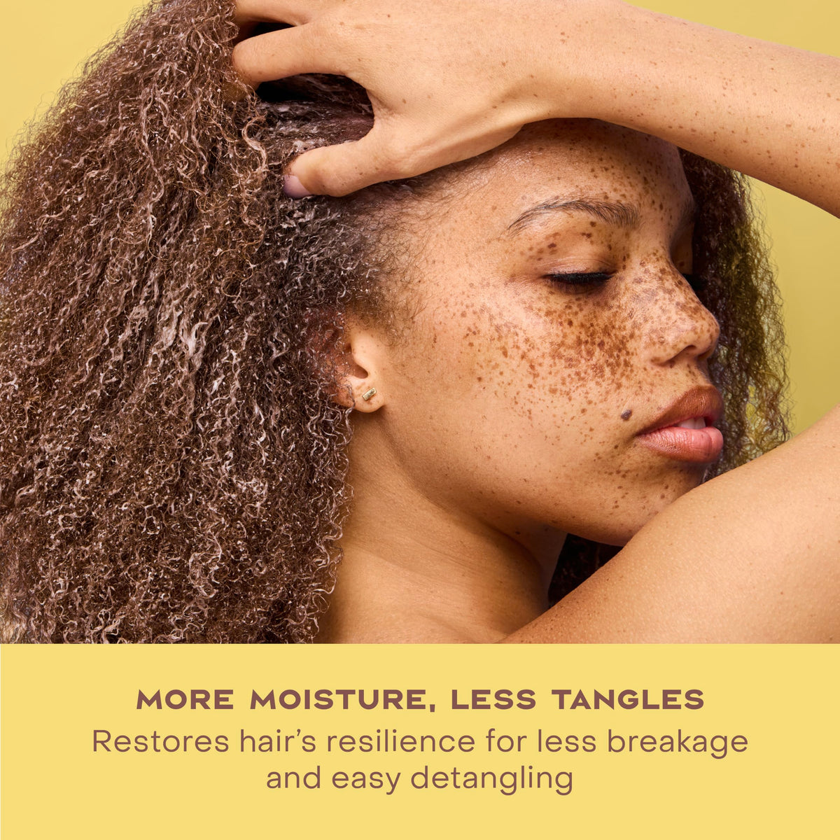 SheaMoisture ingredients display with shea butter and apple cider vinegar showing natural sourcing