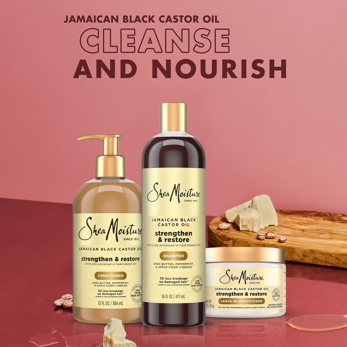 SheaMoisture conditioner back label showing ingredients and usage guidance