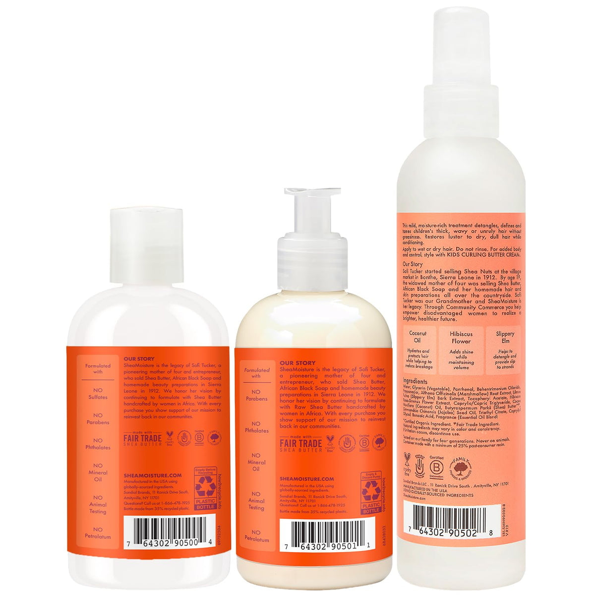 SheaMoisture kids shampoo pump closeup highlighting easy-dispense benefit