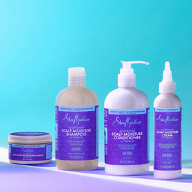 SheaMoisture label close-up highlighting ingredients and fair-trade sourcing