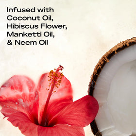 SheaMoisture label close-up highlighting silk protein and shea butter