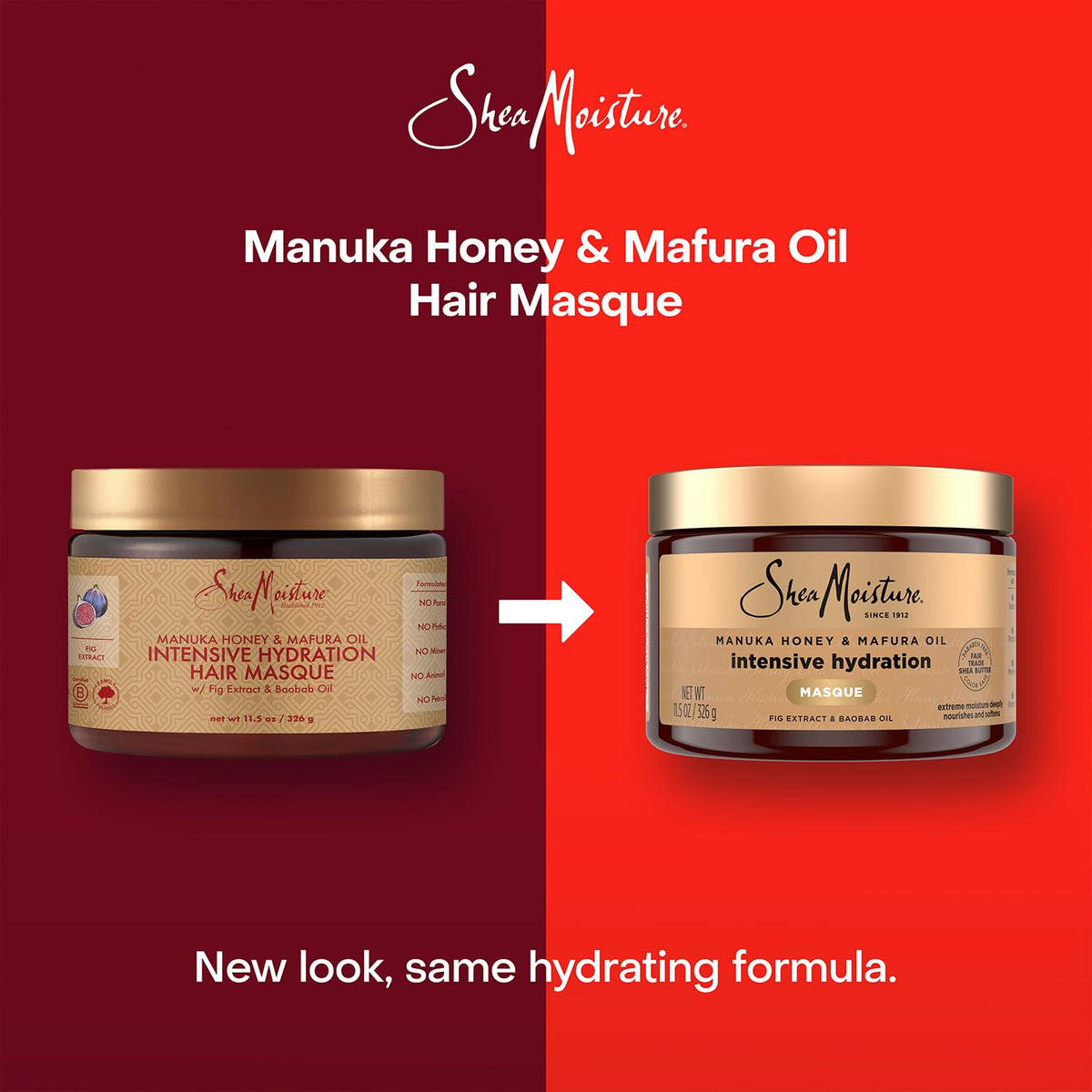 Shea Moisture label close-up highlighting natural ingredient benefits