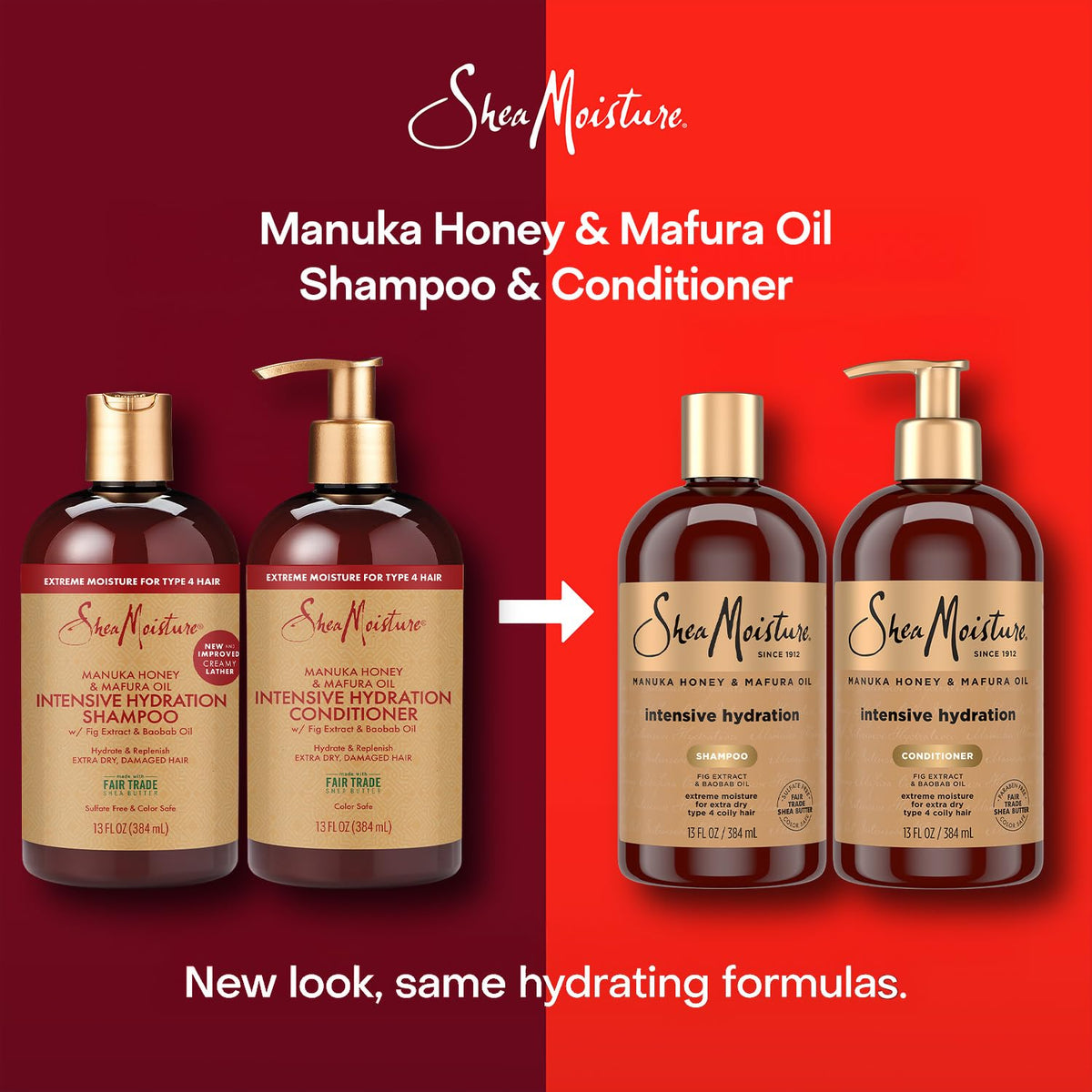 SheaMoisture duo on shower shelf in lifestyle scene showing daily routine ease