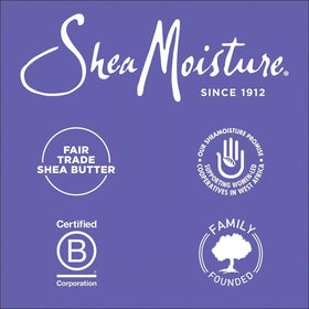 SheaMoisture lifestyle shot washing hair, depicts soothing relief during use