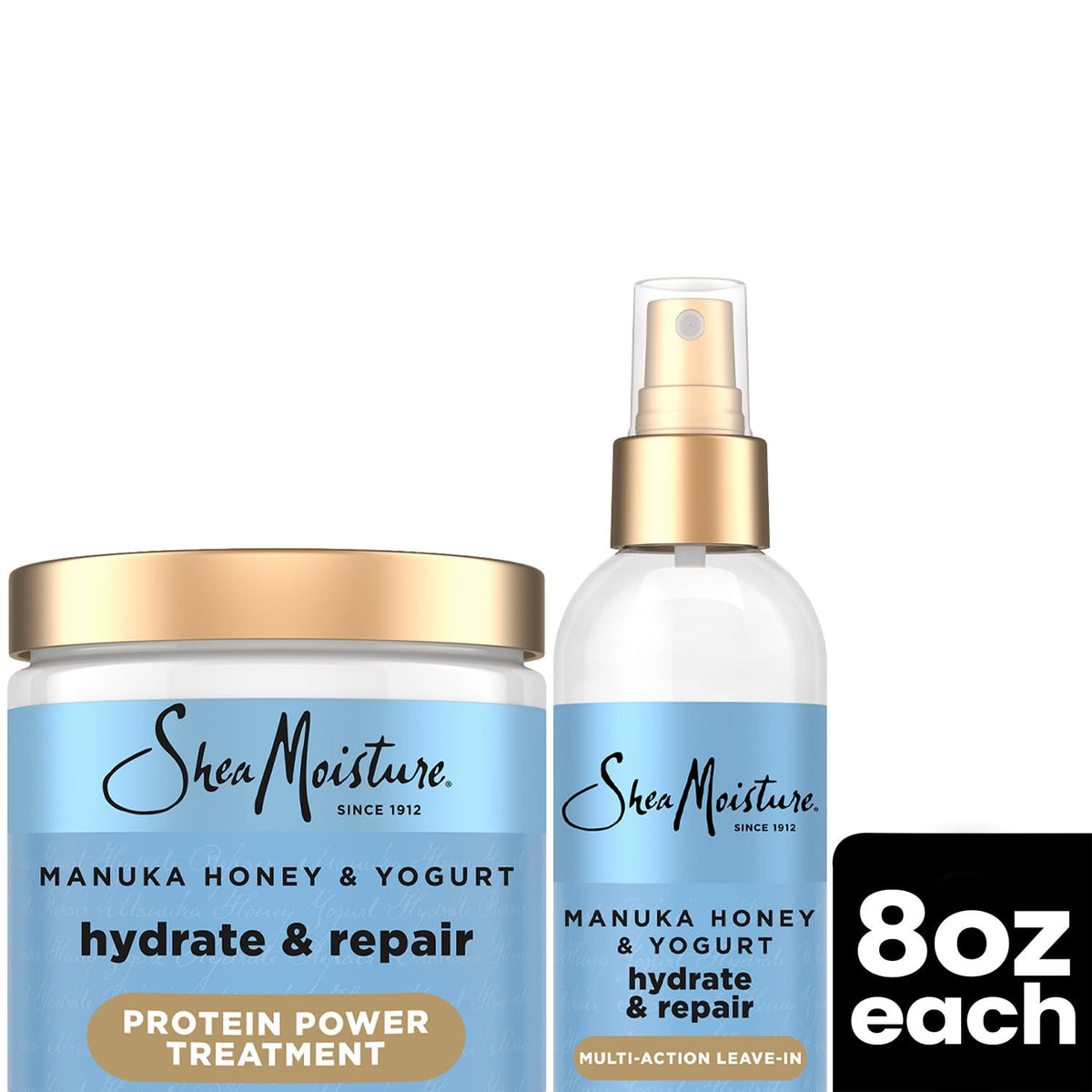 SheaMoisture natural ingredients display Manuka honey yogurt and shea butter benefits