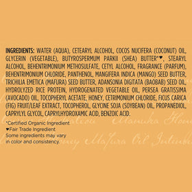 Shea Moisture natural ingredients display showing nourishing blend