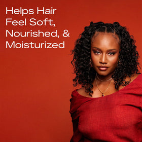 SheaMoisture hair oil single pump dispensed showing lightweight nourishment