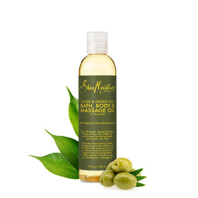 SheaMoisture drop of oil texture on skin demonstrating lightweight absorption benefit