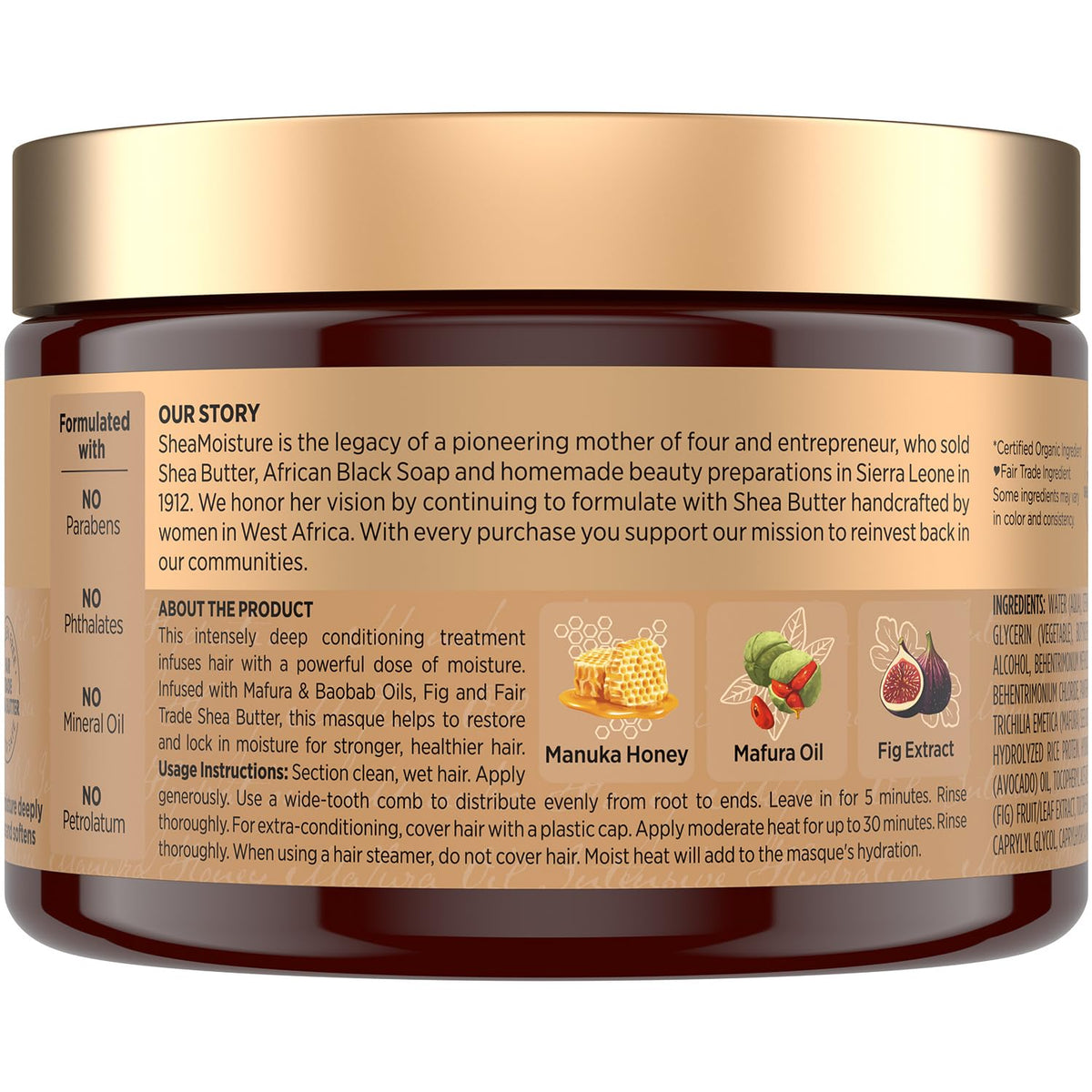 Shea Moisture open jar cream texture illustrating rich hydration
