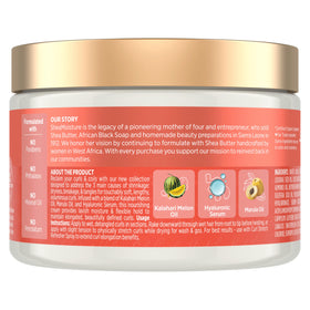 SheaMoisture cream texture in jar demonstrating rich slip