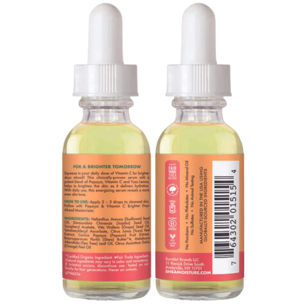 SheaMoisture dropper close-up dispensing precise serum amount for controlled use