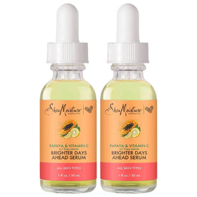 SheaMoisture front packaging showing two 1 oz bottles and product benefits